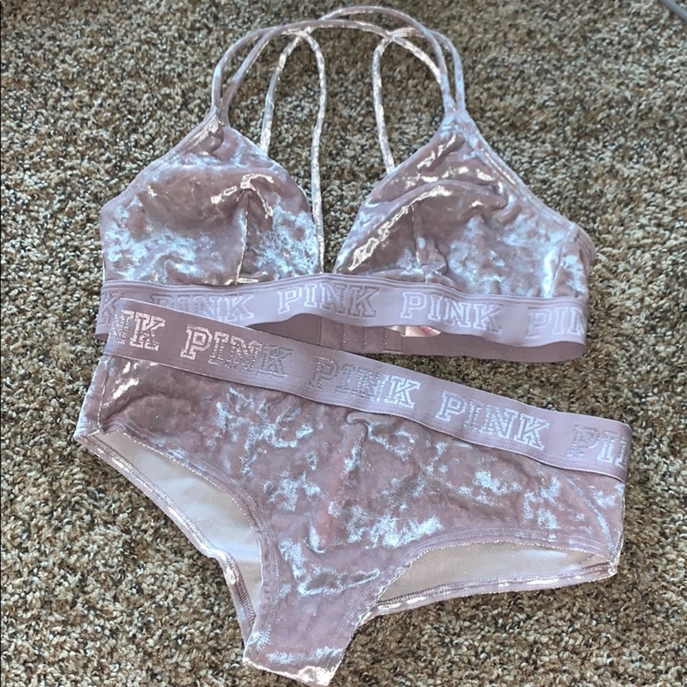 VS velvet matching set
